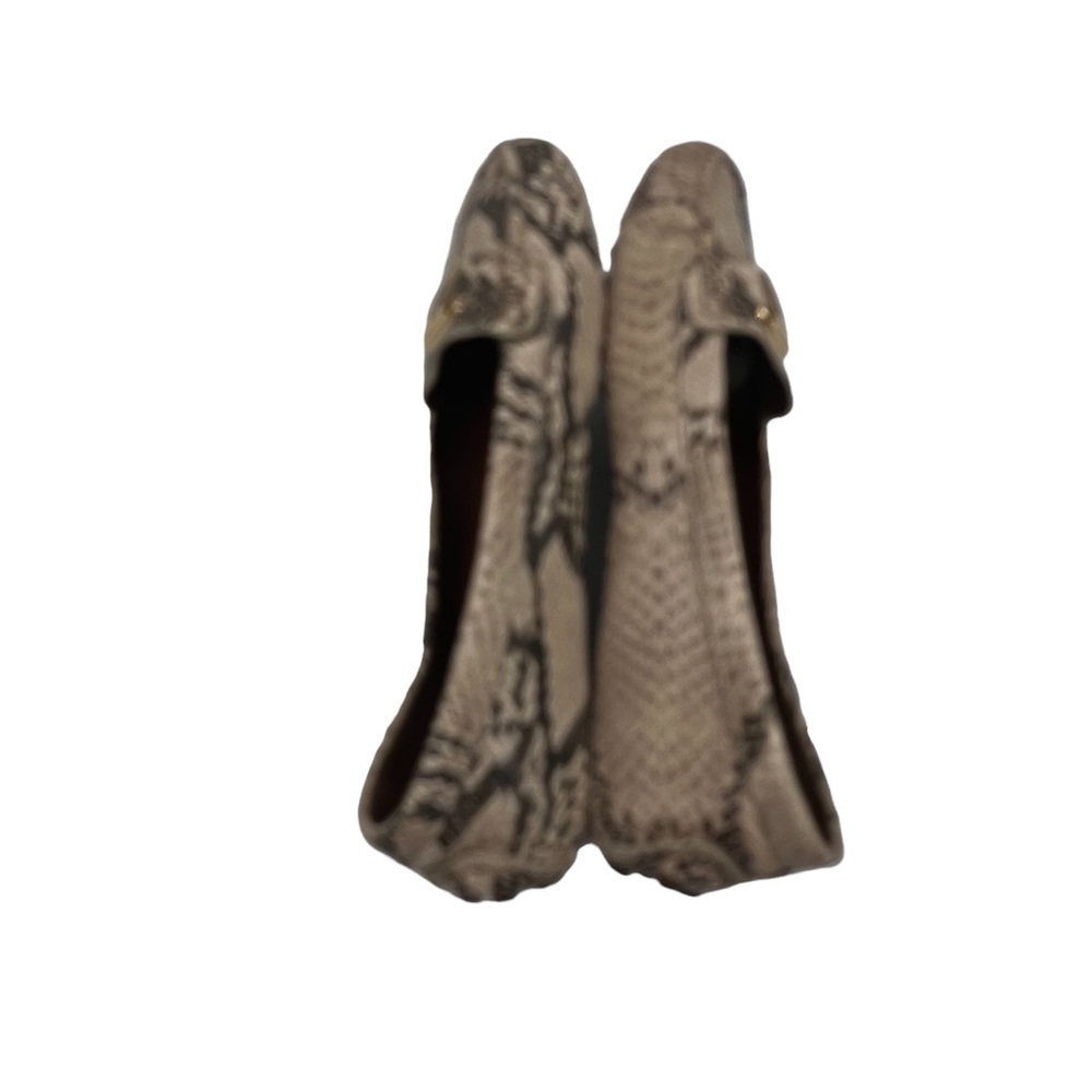 Tory Burch Tan Black Kendrick Driver Python Mocca… - image 8